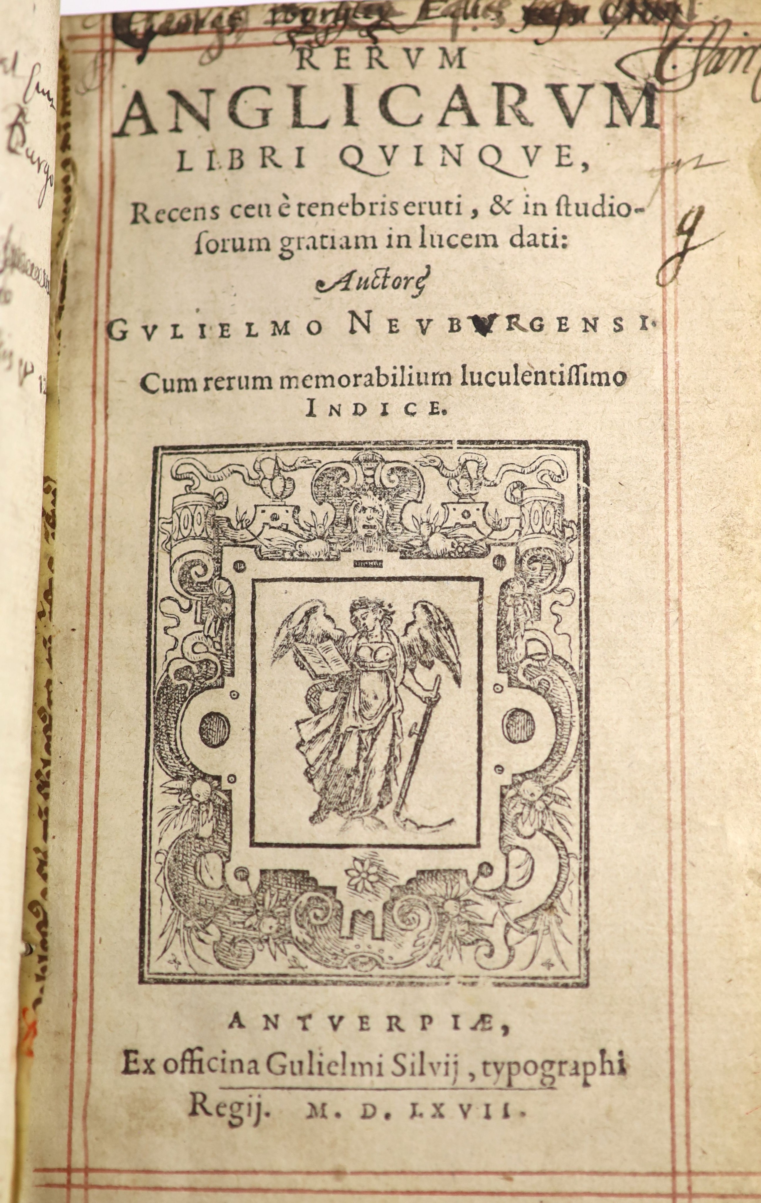 William of Newburgh. Rerum Anglicarum Libri Quinque ...